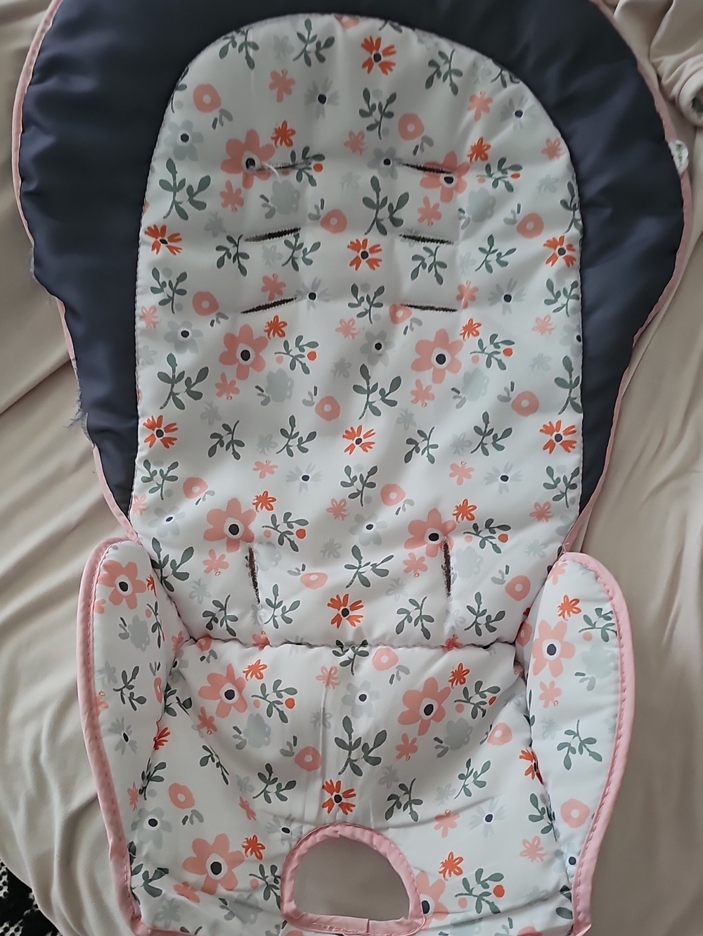 Floral Ingenuity MILLY Baby Seat Highchair Cover Pink Gray Fit 6 In 1